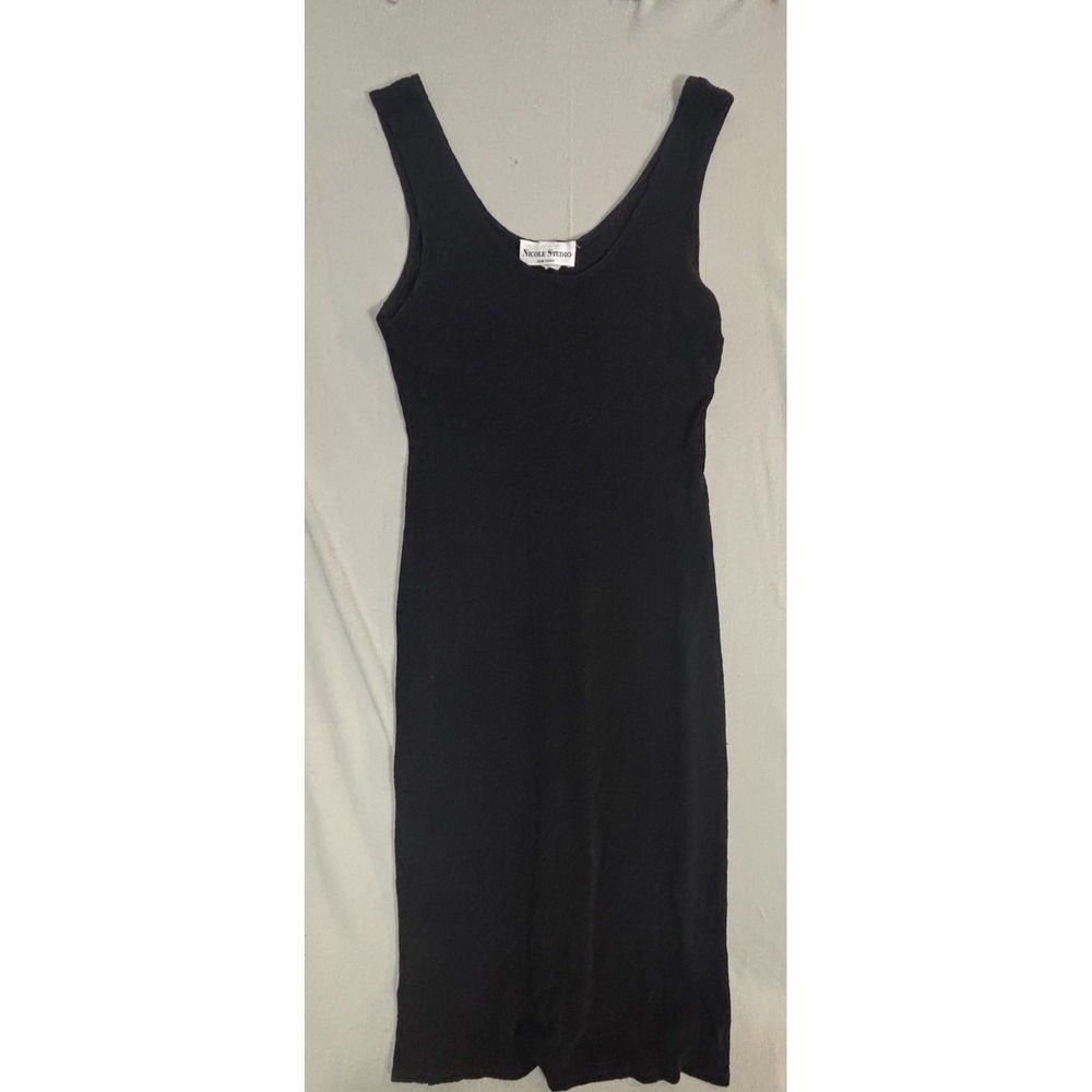 Nicole Studio New York Long Black Sleeveless Dress Petite Size 10